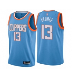 Women's Los Angeles Clippers #13 Paul George Swingman Blue Basketball Jersey - City Edition