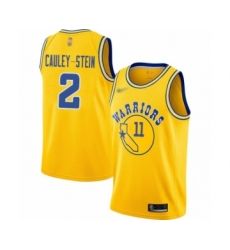 Youth Golden State Warriors #2 Willie Cauley-Stein Swingman Gold Hardwood Classics Basketball Jersey