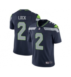 Men's Seattle Seahawks #2 Drew Lock Navy Vapor Untouchable Limited Stitched Jersey