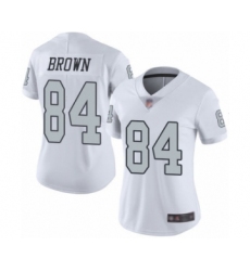 Women's Oakland Raiders #84 Antonio Brown Limited White Rush Vapor Untouchable Football Jersey