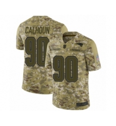Men's New England Patriots #90 Shilique Calhoun Limited Camo 2018 Salute to Service Football Jersey