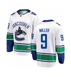 Men's Vancouver Canucks #9 J.T. Miller Fanatics Branded White Away Breakaway Hockey Jersey