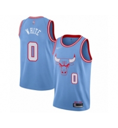 Men's Chicago Bulls #0 Coby White Swingman Blue Basketball Jersey - 2019 20 City Edition