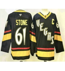 Men's Vegas Golden Knights #61 Mark Stone Black Reverse Retro Authentic Jersey