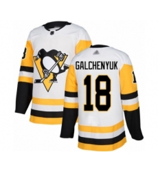 Youth Pittsburgh Penguins #18 Alex Galchenyuk Authentic White Away Hockey Jersey