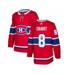 Men's Montreal Canadiens #8 Ben Chiarot Premier Red Home Hockey Jersey