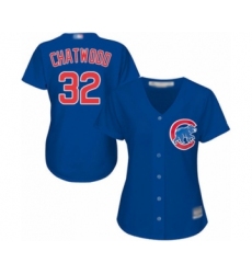 Women's Chicago Cubs #32 Tyler Chatwood Authentic Royal Blue Alternate Cool Base Baseball Player Jersey