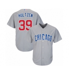 Youth Chicago Cubs #39 Danny Hultzen Authentic Grey Road Cool Base Baseball Player Jersey
