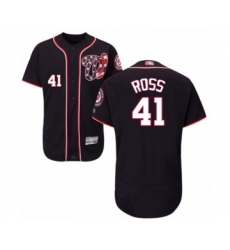 Men's Washington Nationals #41 Joe Ross Navy Blue Alternate Flex Base Authentic Collection Baseball Player Jersey