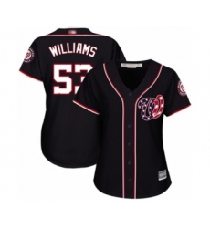 Women's Washington Nationals #53 Austen Williams Authentic Navy Blue Alternate 2 Cool Base Baseball Player Jersey