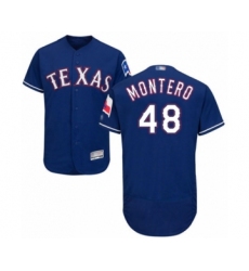 Men's Texas Rangers #48 Rafael Montero Royal Blue Alternate Flex Base Authentic Collection Baseball Player Jersey