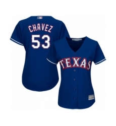 Women's Texas Rangers #53 Jesse Chavez Authentic Royal Blue Alternate 2 Cool Base Baseball Player Jersey