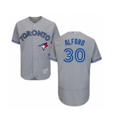 Men's Toronto Blue Jays #30 Anthony Alford Grey Road Flex Base Authentic Collection Baseball Player Jersey