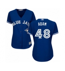 Women's Toronto Blue Jays #49 Jonathan Davis Authentic Grey Road Baseball Player Jersey
