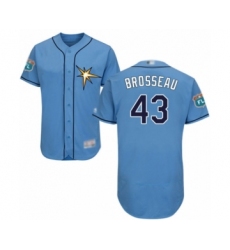 Men's Tampa Bay Rays #43 Mike Brosseau Light Blue Flexbase Authentic Collection Baseball Player Jersey