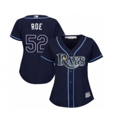 Women's Tampa Bay Rays #52 Chaz Roe Authentic Navy Blue Alternate Cool Base Baseball Player Jersey