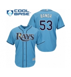 Youth Tampa Bay Rays #53 Anthony Banda Authentic Light Blue Alternate 2 Cool Base Baseball Player Jersey