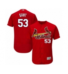 Men's St. Louis Cardinals #53 John Gant Red Alternate Flex Base Authentic Collection Baseball Player Jersey