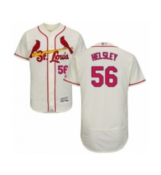 Men's St. Louis Cardinals #56 Ryan Helsley Cream Alternate Flex Base Authentic Collection Baseball Player Jersey