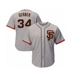 Men's San Francisco Giants #34 Mike Gerber Grey Alternate Flex Base Authentic Collection Baseball Player Jersey