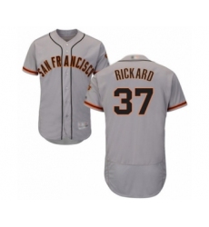 Men's San Francisco Giants #37 Joey Rickard Grey Road Flex Base Authentic Collection Baseball Player Jersey