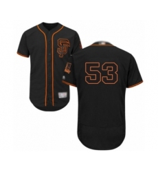 Men's San Francisco Giants #53 Austin Slater Black Alternate Flex Base Authentic Collection Baseball Player Jersey