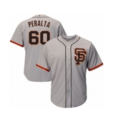 Men's San Francisco Giants #60 Wandy Peralta Grey Alternate Flex Base Authentic Collection Baseball Player Jersey