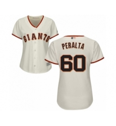 Women's San Francisco Giants #60 Wandy Peralta Authentic Cream Home Cool Base Baseball Player Jersey