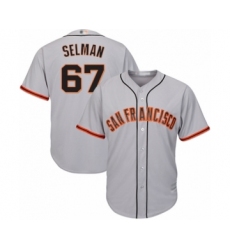 Youth San Francisco Giants #67 Sam Selman Authentic Grey Road Cool Base Baseball Player Jersey