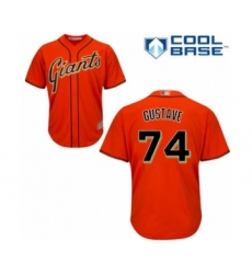 Youth San Francisco Giants #74 Jandel Gustave Authentic Orange Alternate Cool Base Baseball Player Jersey