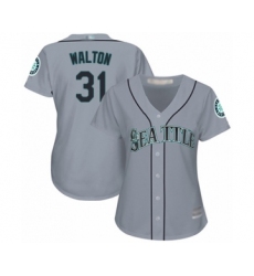 Women's Seattle Mariners #31 Donnie Walton Authentic Grey Road Cool Base Baseball Player Jersey