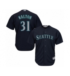 Youth Seattle Mariners #31 Donnie Walton Authentic Navy Blue Alternate 2 Cool Base Baseball Player Jersey