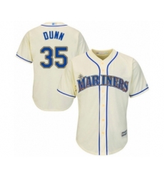 Youth Seattle Mariners #35 Justin Dunn Authentic Cream Alternate Cool Base Baseball Player Jersey