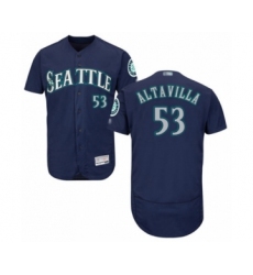 Men's Seattle Mariners #53 Dan Altavilla Navy Blue Alternate Flex Base Authentic Collection Baseball Player Jersey