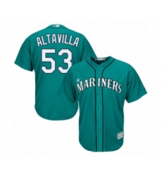 Youth Seattle Mariners #53 Dan Altavilla Authentic Teal Green Alternate Cool Base Baseball Player Jersey