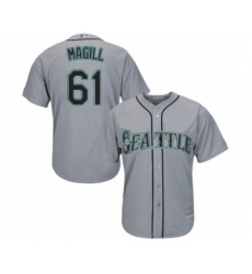 Youth Seattle Mariners #61 Matt Magill Authentic Grey Road Cool Base Baseball Player Jersey