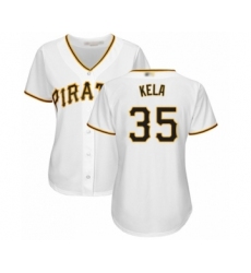 Women's Pittsburgh Pirates #35 Keone Kela Authentic White Home Cool Base Baseball Player Jersey