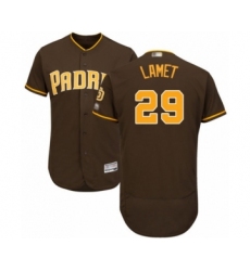 Men's San Diego Padres #29 Dinelson Lamet Brown Alternate Flex Base Authentic Collection Baseball Player Jersey