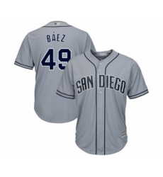 Women's San Diego Padres #49 Michel Baez Authentic Grey Road Cool Base Baseball Player Jersey