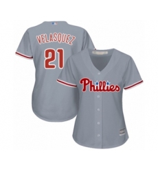 Women's Philadelphia Phillies #23 Jay Bruce Authentic Grey Road Cool Base Baseball Player Jersey