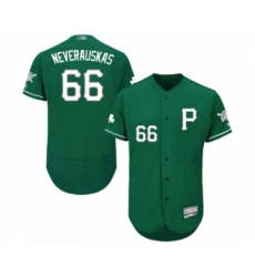 Men's Pittsburgh Pirates #66 Dovydas Neverauskas Green Celtic Flexbase Authentic Collection Baseball Player Jersey