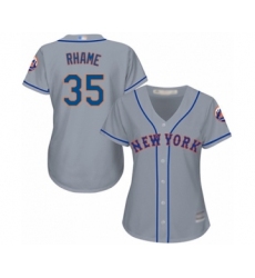 Women's New York Mets #35 Jacob Rhame Authentic Grey Road Cool Base Baseball Player Jersey