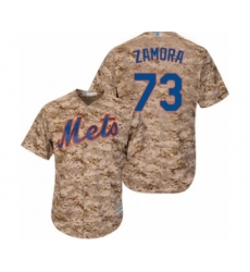 Men's New York Mets #73 Daniel Zamora Authentic Camo Alternate Cool Base Baseball Player Jersey
