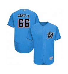 Men's Miami Marlins #66 Jarlin Garcia Grey Road Flex Base Authentic Collection Baseball Player Jersey