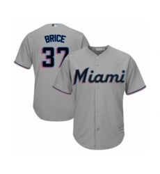 Youth Miami Marlins #67 Austin Brice Authentic Grey Road Cool Base Baseball Player Jersey