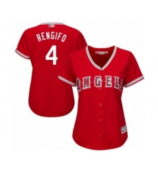 Women's Los Angeles Angels of Anaheim #4 Luis Rengifo Authentic Red Alternate Cool Base Baseball Player Jersey