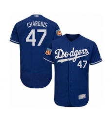 Men's Los Angeles Dodgers #47 J.T. Chargois Royal Blue Flexbase Authentic Collection Baseball Player Jersey