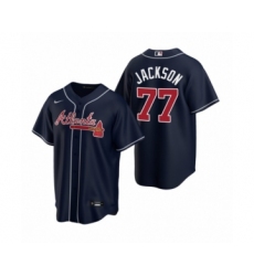 Men's Atlanta Braves #77 Luke Jackson Nike Navy 2020 Replica Alternate Jersey