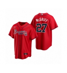 Men's Atlanta Braves #27 Fred McGriff Nike Red 2020 Replica Alternate Jersey