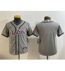 Youth Detroit Tigers Blank Gray Cool Base Stitched Baseball Jersey